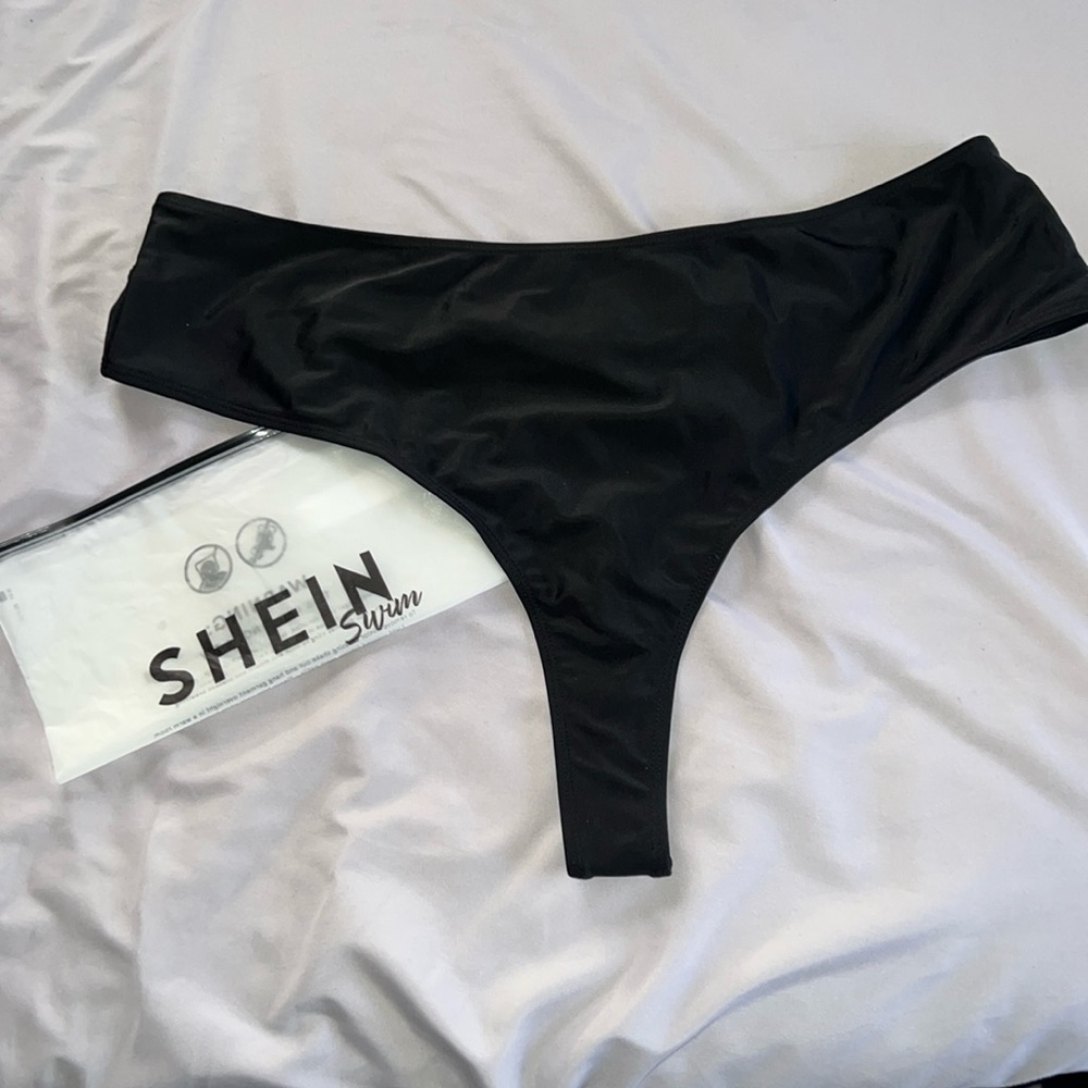 Ruched Thong Bikini Bottom